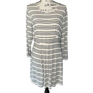 SOMA, Live, Lounge, Wear‎ luxuriously soft light tan & black striped dress large